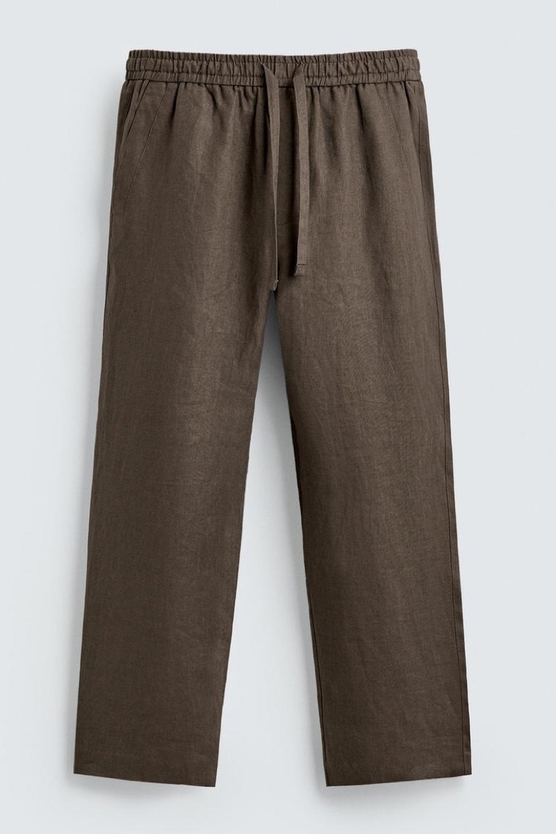Zara Linen Relaxed Fit Pants