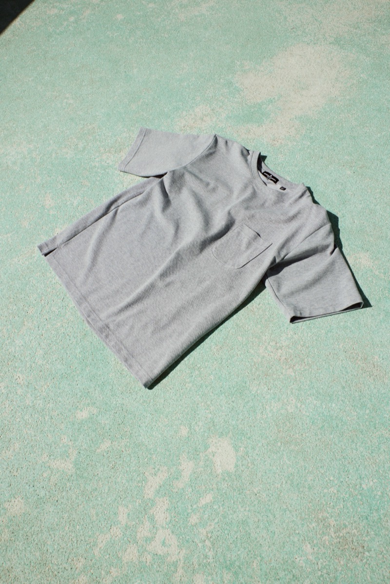 Gu engineered garments spring 2026 dry pique crossed neck t shirt