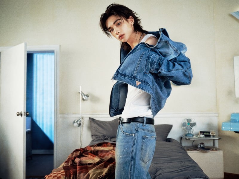 Hyunjin Brings Bedroom Cool to GUESS Spring 2026 Campaign