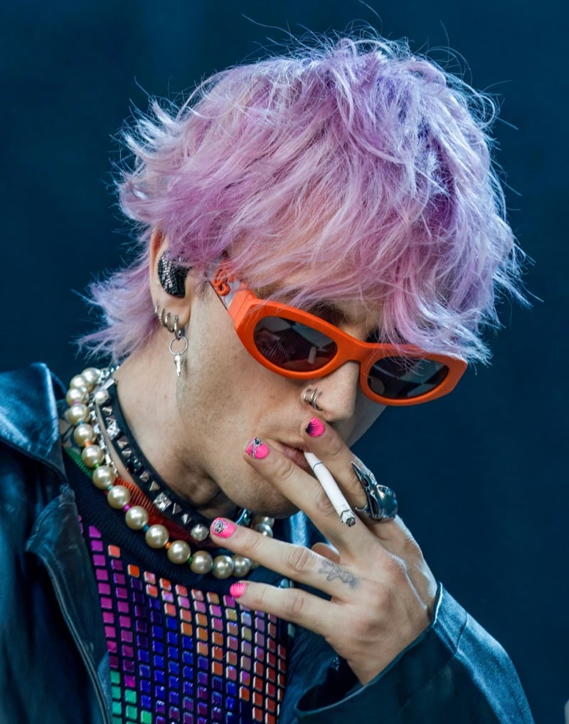 Machine gun kelly nail polish hot pink