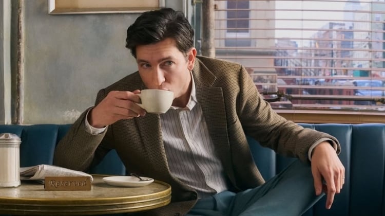 Nicholas Braun Takes a Seat for Bonobos’ Latest Chinos Campaign