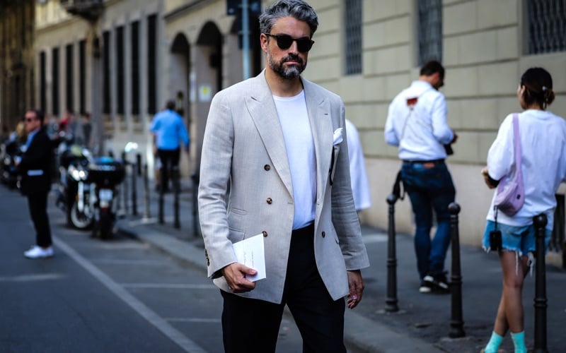 Beige Blazer Shirt