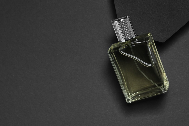 Green fragrance bottle