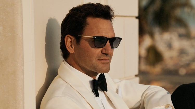 Roger Federer x Oliver Peoples Moves Between Court & Black Tie