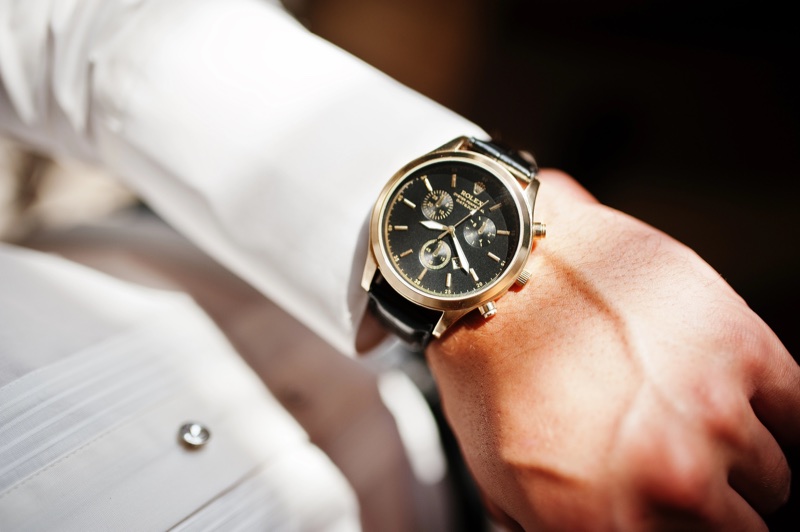 Black rolex watch