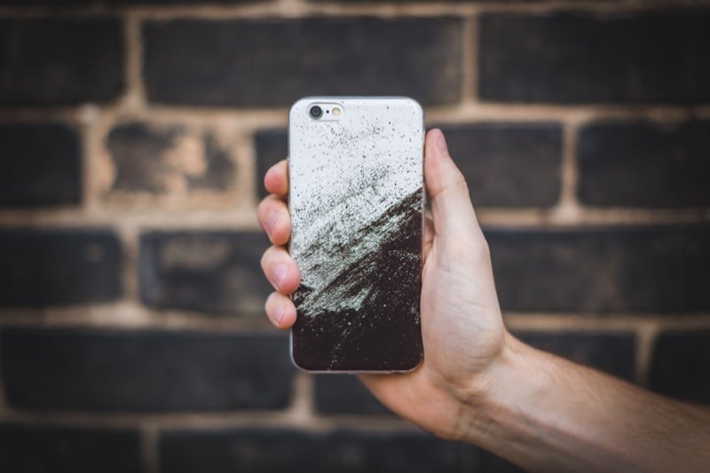 Grey scattered phone case