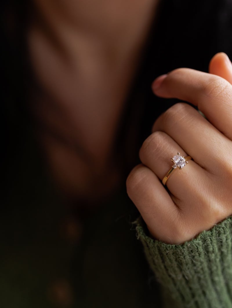 Petite engagement ring