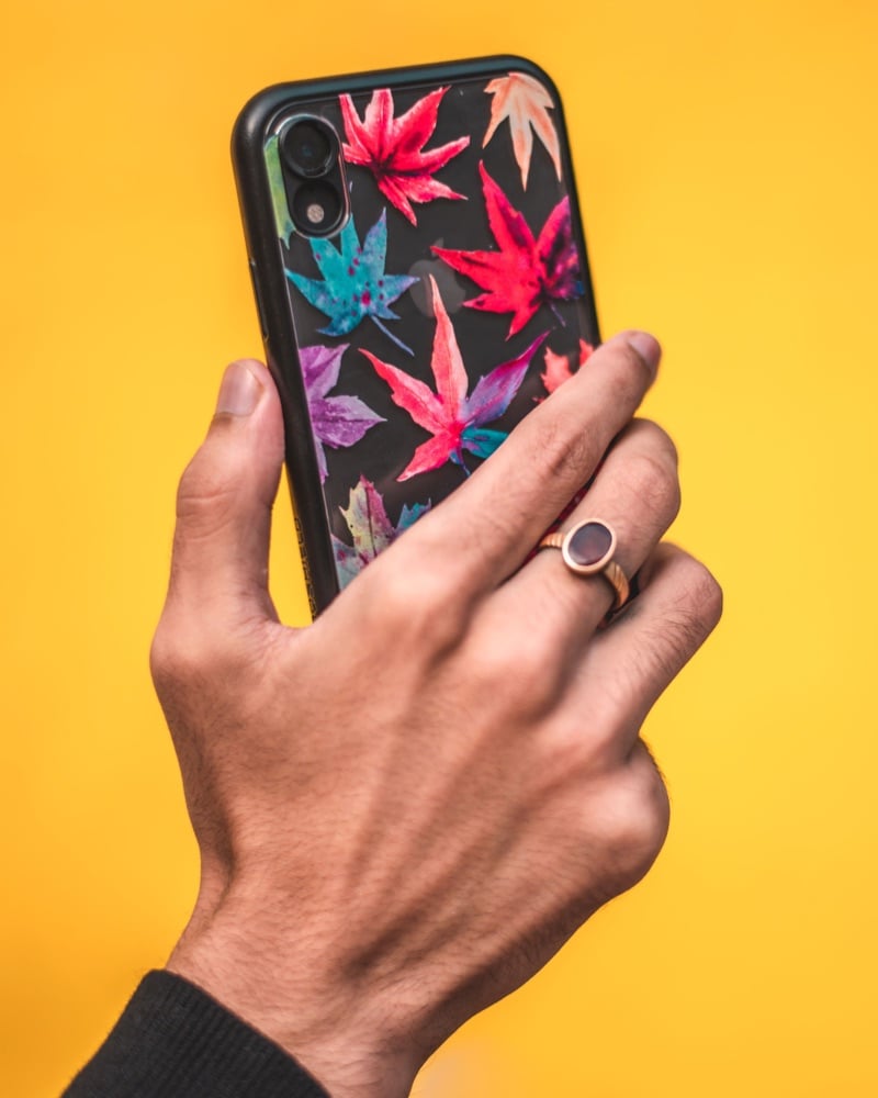 Tropical print phone case