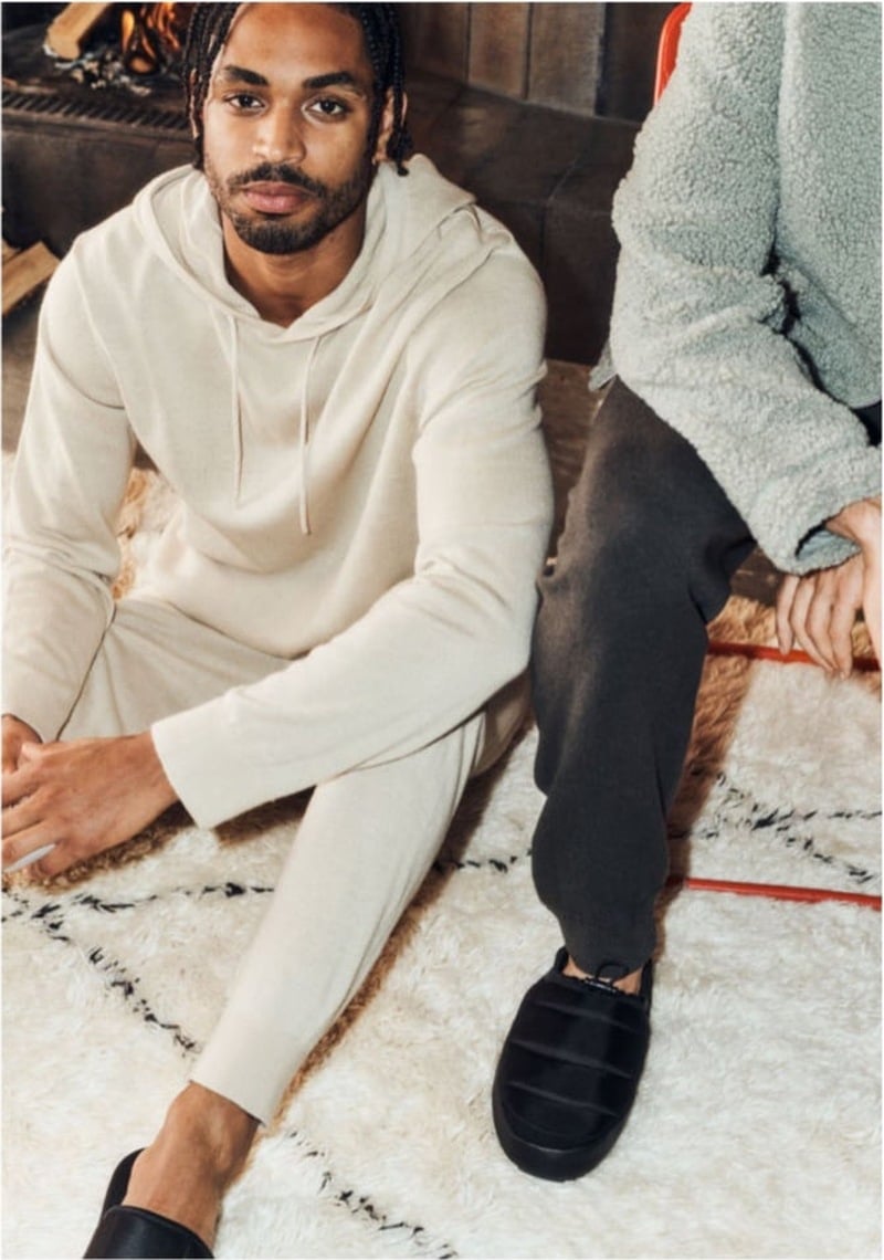 Jim Garbis wears a matching hooded top and trousers from H&M’s 2021 loungewear edit.