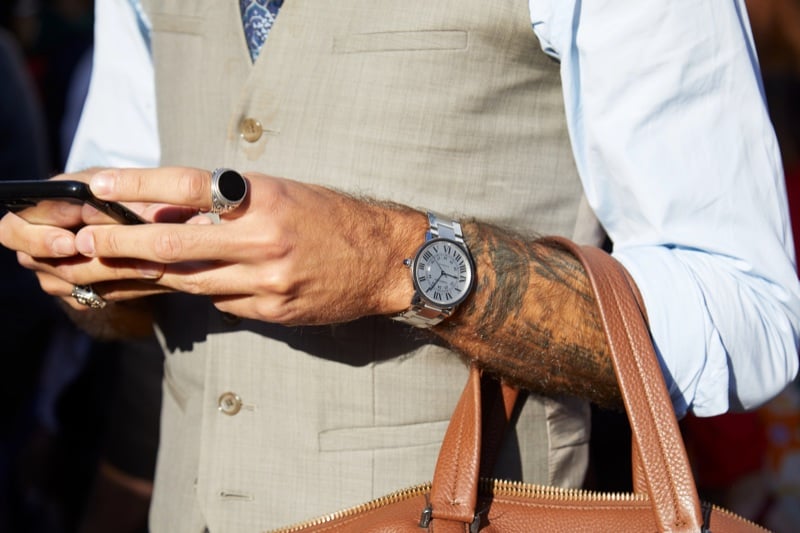 Silver watch minimal