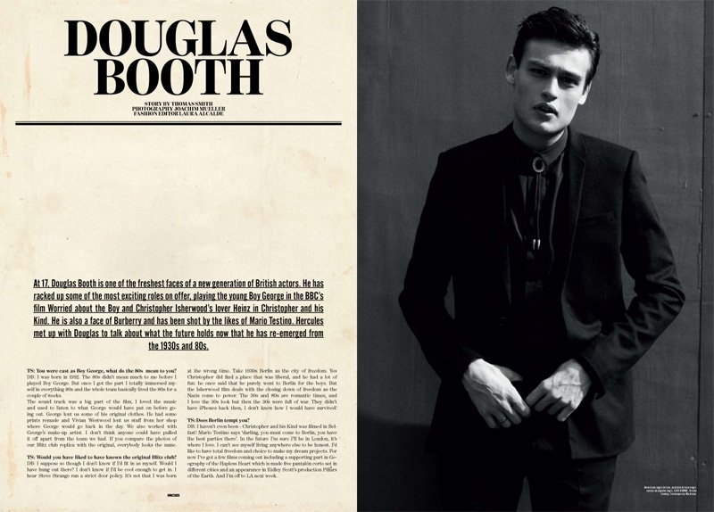 Douglas Booth by Joachim Mueller-Ruchholtz for Hercules Magazine