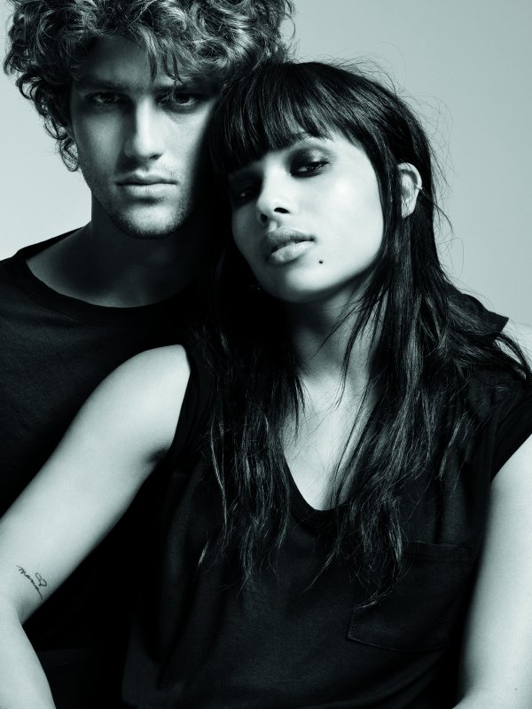 Max Motta & Zoe Kravitz by Daniel Jackson for T by Alexander Wang Fall 2010 Campaign